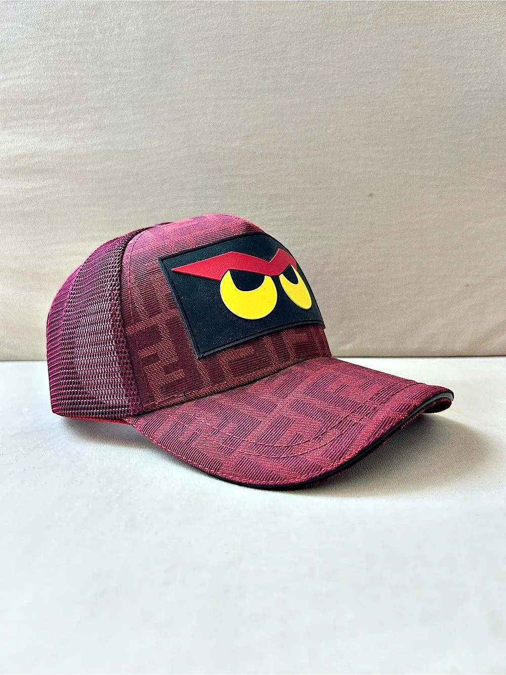 Kenzo Geometric Trucker Hat in Red & Black Like New